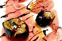 Gorgonzola stuffed Figs over Prosciutto