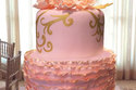 pink flower fondant cake